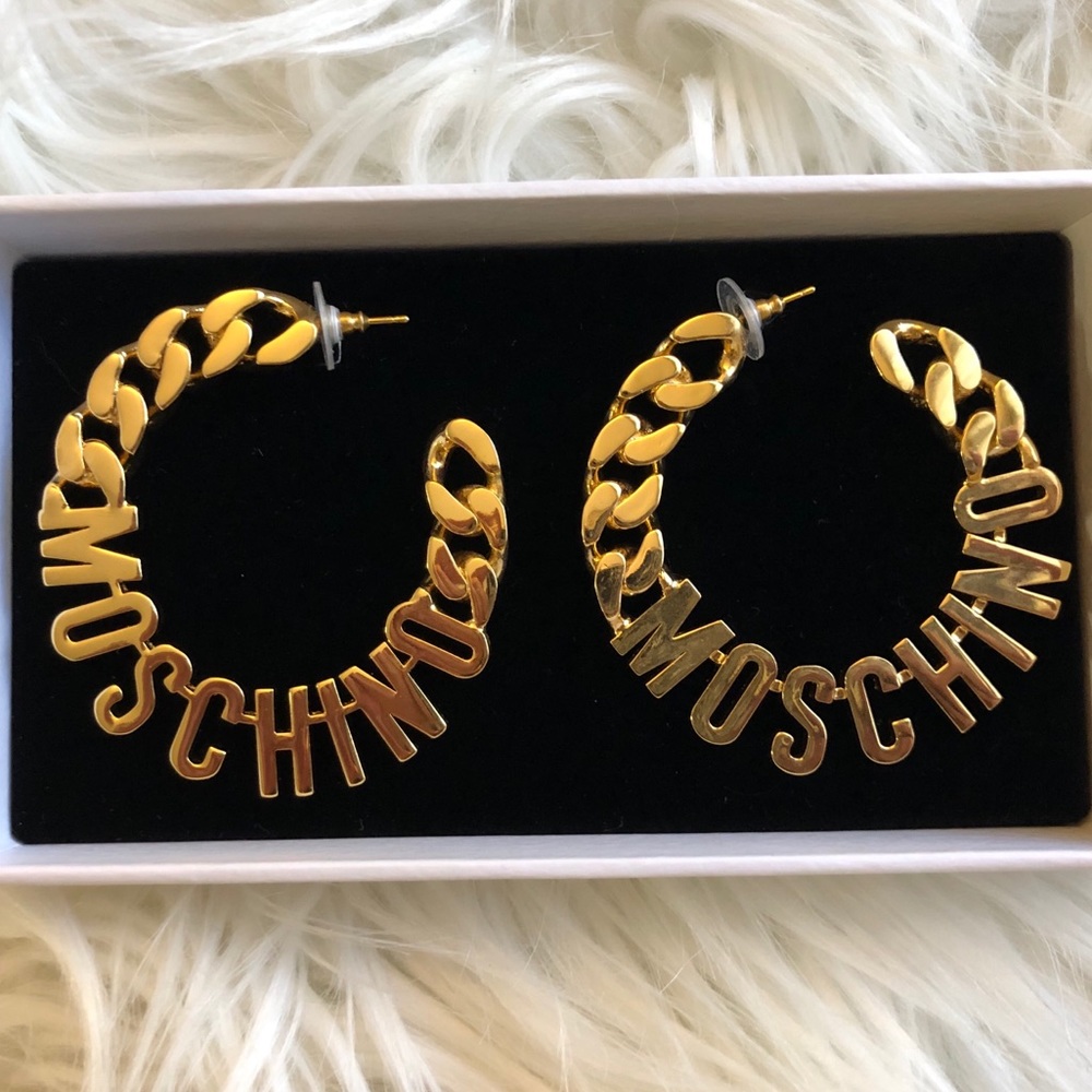 H&MOSCHINO GOLD-PLATED EARRINGS